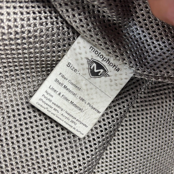 Motophoria Padded Motorcycle Jacket Gray Mens Sz 44 Biker Riding Safety Heavy - Picture 14 of 16